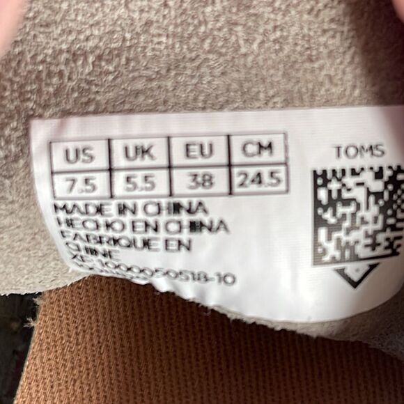 TOMS Lena Desert Taupe Espadrille Sneakers Sz 7.5 - Picture 5 of 6